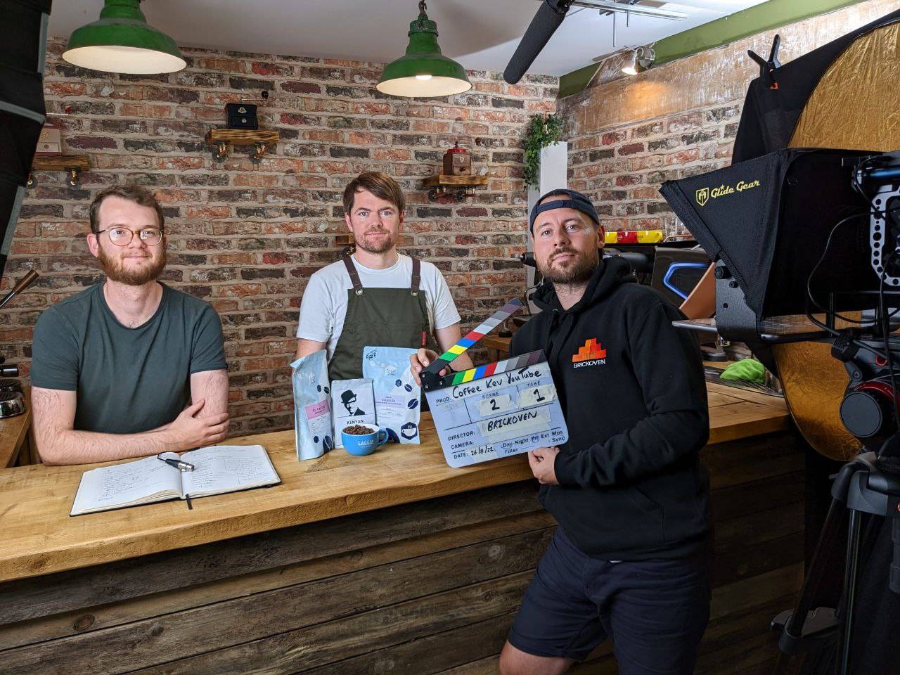 Posing with Coffee Kev